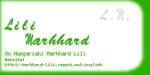 lili marhhard business card